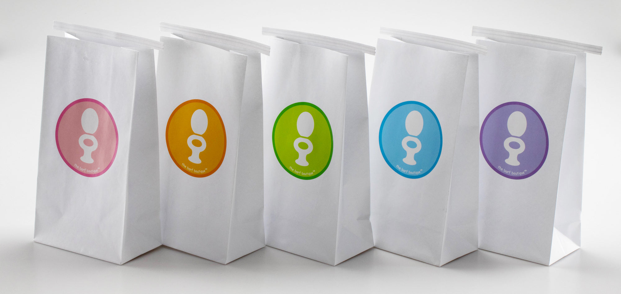 rainbow toilet barf bags by the barf boutique
