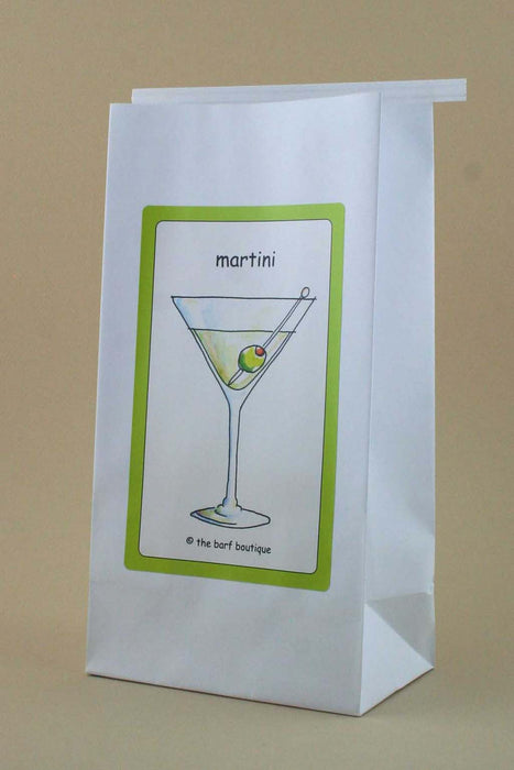 vomit barf bag with a picture of a martini by The Barf Boutique