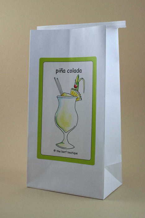 vomit barf bag with a picture of a pina colada by The Barf Boutique