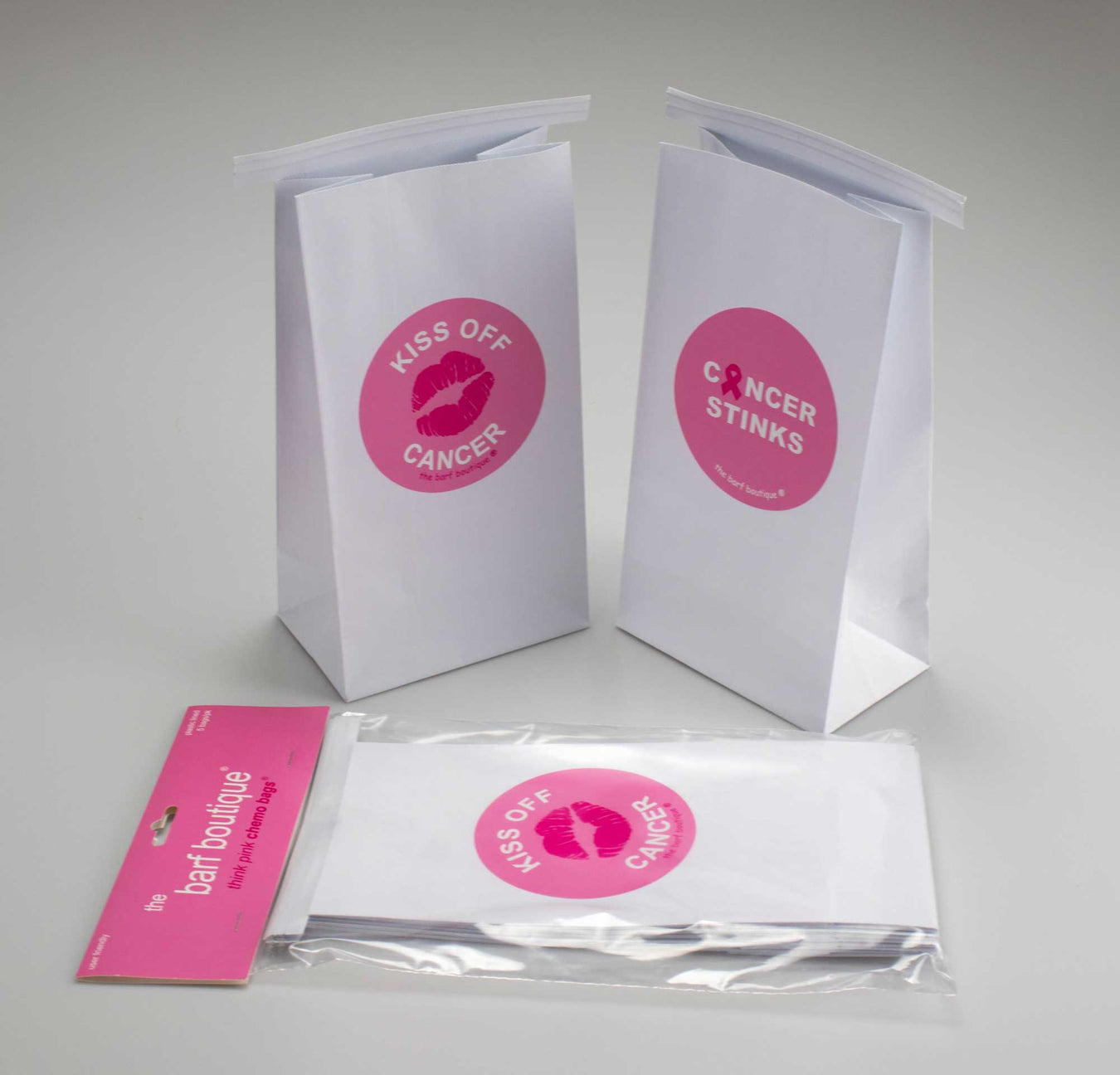 think pink chemo barf bags by the barf boutique