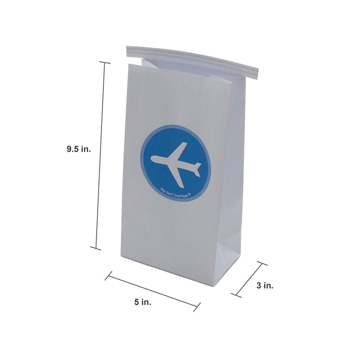 disposable airsickness vomit bag including bag dimensions 9.5 x 5 x 3 inches