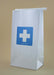 chemo vomit barf bag with blue medical cross logo by The Barf Boutique