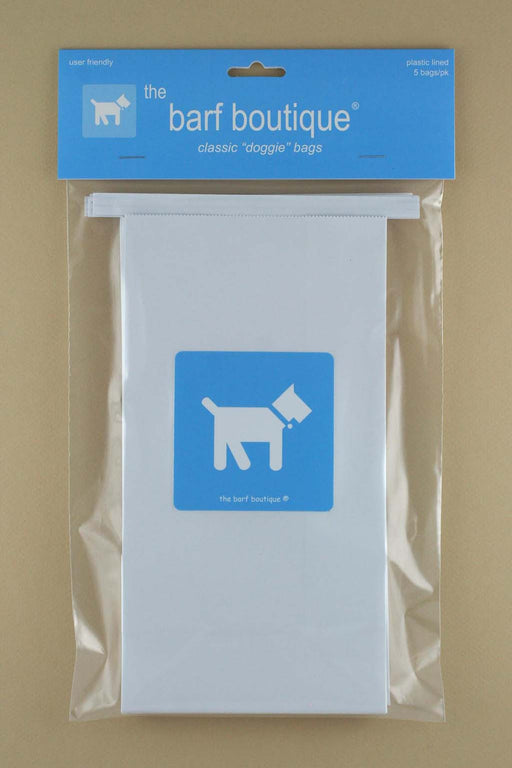 5 pack of vomit barf bags with a man logo by The Barf Boutique