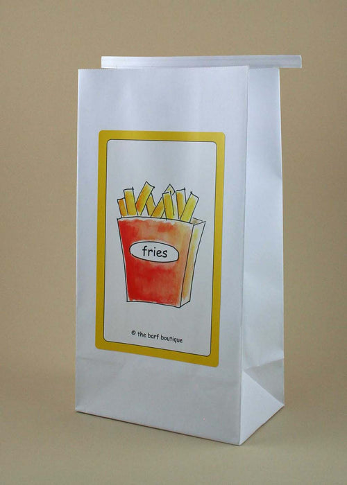 novelty vomit barf bag with a picture of a bag of fries by The Barf Boutique