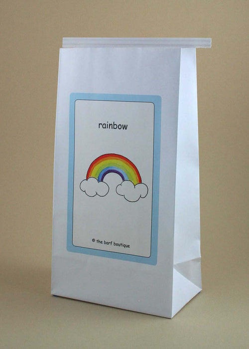 kid's vomit barf bag with a picture of a rainbow by The Barf Boutique