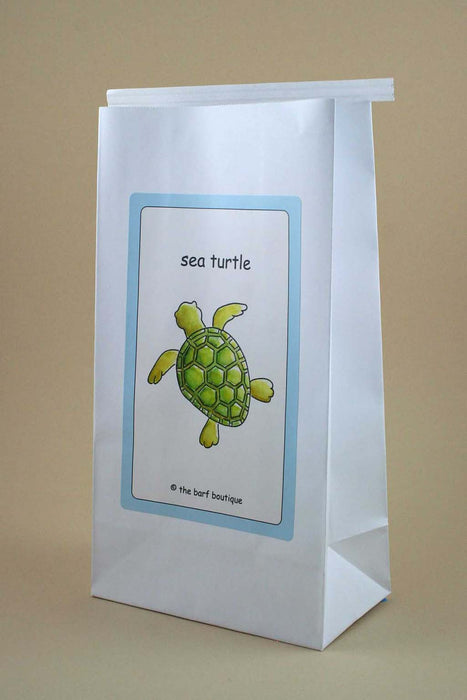 kid's sea sickness bag with a picture of a sea turtle by The Barf Boutique