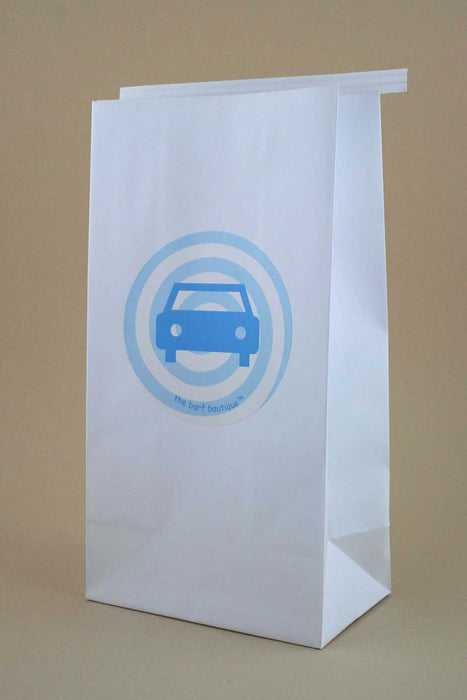 car sickness vomit bag with vertigo car design by The Barf Boutique