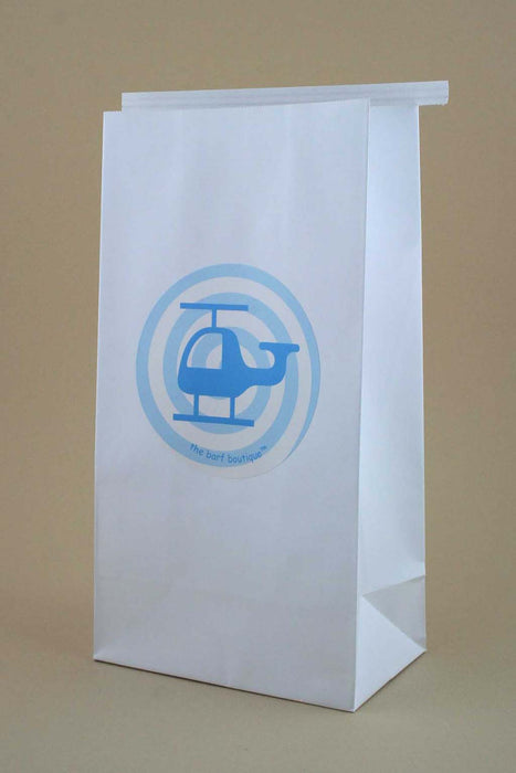 motion sickness bag with vertigo helicopter design by The Barf Boutique